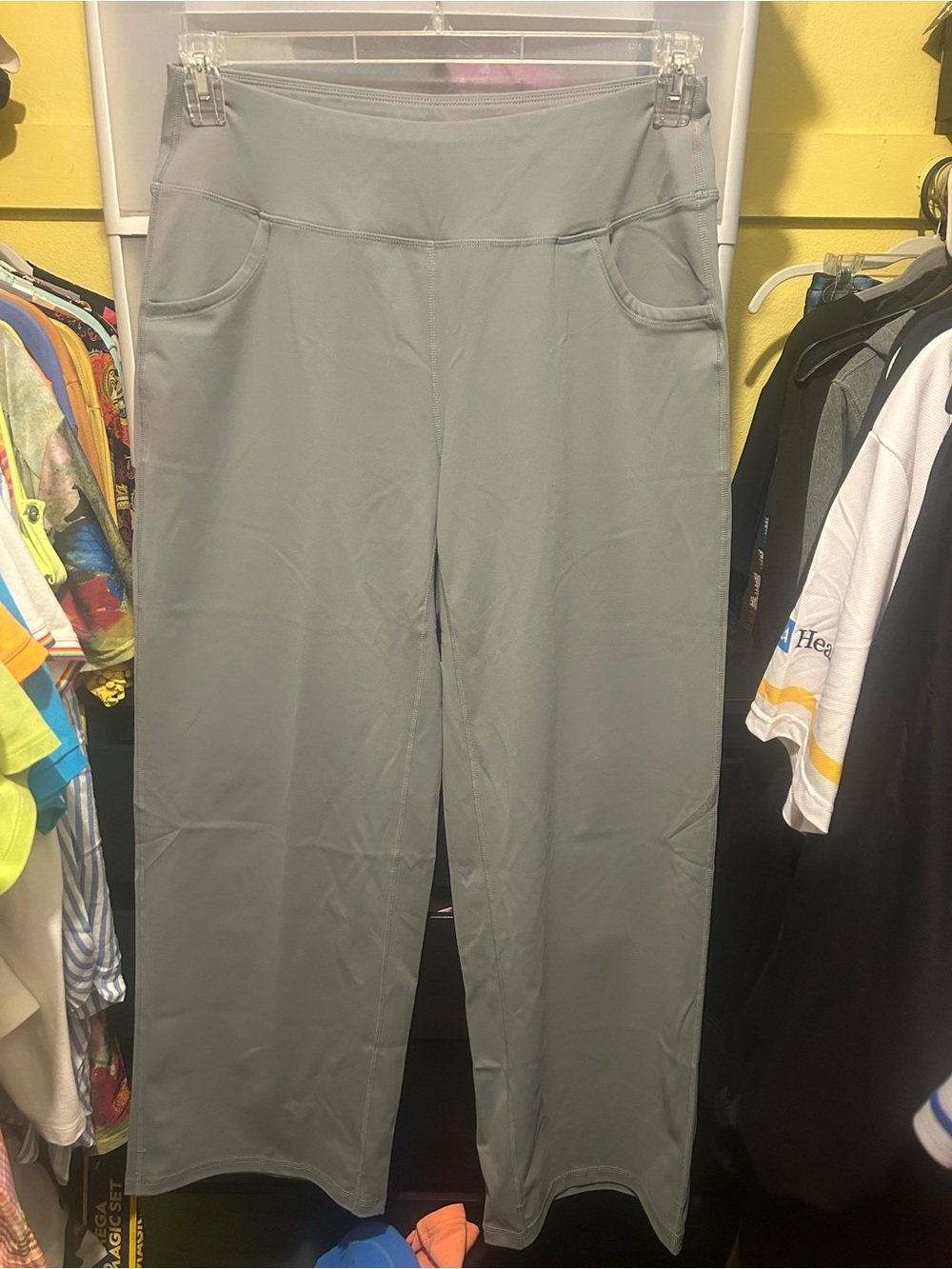 ESOFT Gray Wide-Leg Active Pants, 2XL